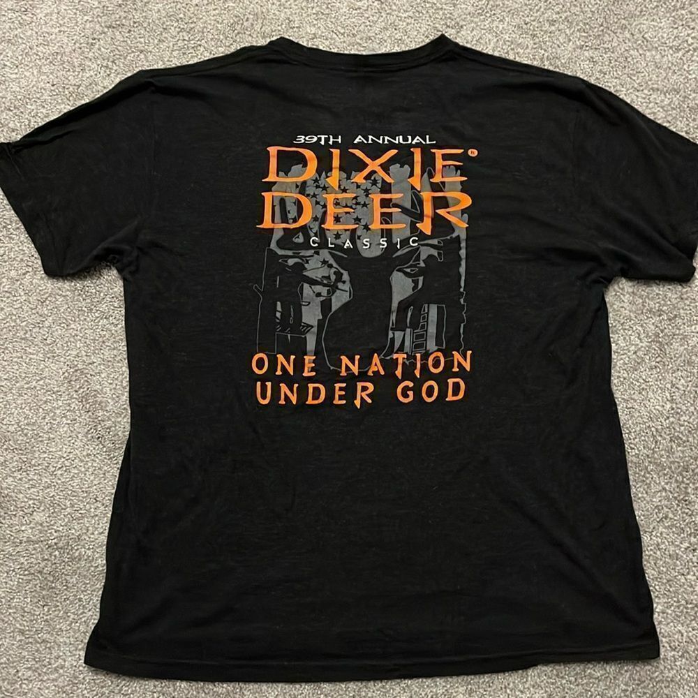 39th annual Dixie Deer Classic T-Shirt men’s soft blend XL hunting bow rifle